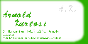 arnold kurtosi business card